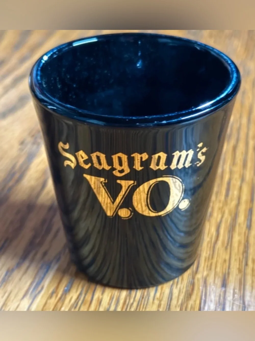 Vintage Collectible Seagram’s V.O. Canadian Whiskey Shot Glass for Home Bar